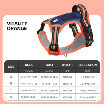 Premium Anti-Pull Dog Harness with Soft Padding, Reflective Design, and Adjustable Fit for Easy On/Off - Perfect for Walking and Training Small, Medium, and Large Dogs