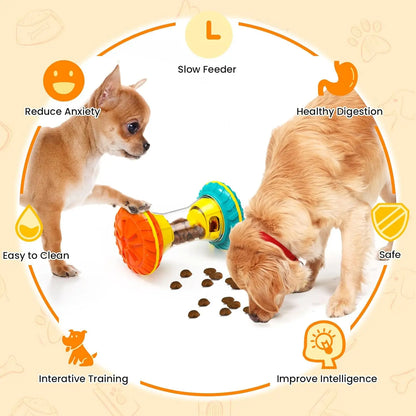 Interactive Dog Puzzle Toy for Mental Stimulation - Treat Dispensing Slow Feeder to Engage and Entertain Dogs