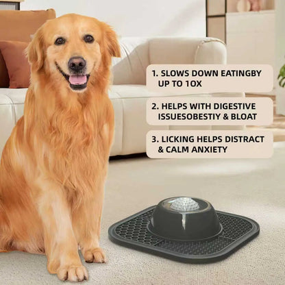 Pawlove Slow Feeder Dog Bowls for Liquid Treat, Anti-Slip【Entertained Ball-In】 Bone Broth Dog Lick Bowl, 3/4 Cup Yogurt Pup Lick Toy for Large Medium Small Breeds Dietary Supplement/Post-Op Nutrition Pet Stuff Dogaccessories #Summervibes #Petlovers