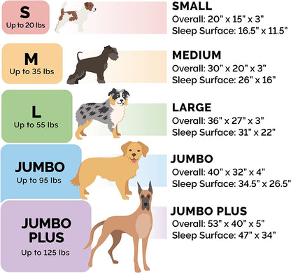 Orthopedic Dog Bed for Small to Medium Breeds with Removable Bolsters and Washable Cover, Ideal for Dogs up to 35 lbs - Plush Velvet Comfort Sofa in Granite Gray, Medium Size
