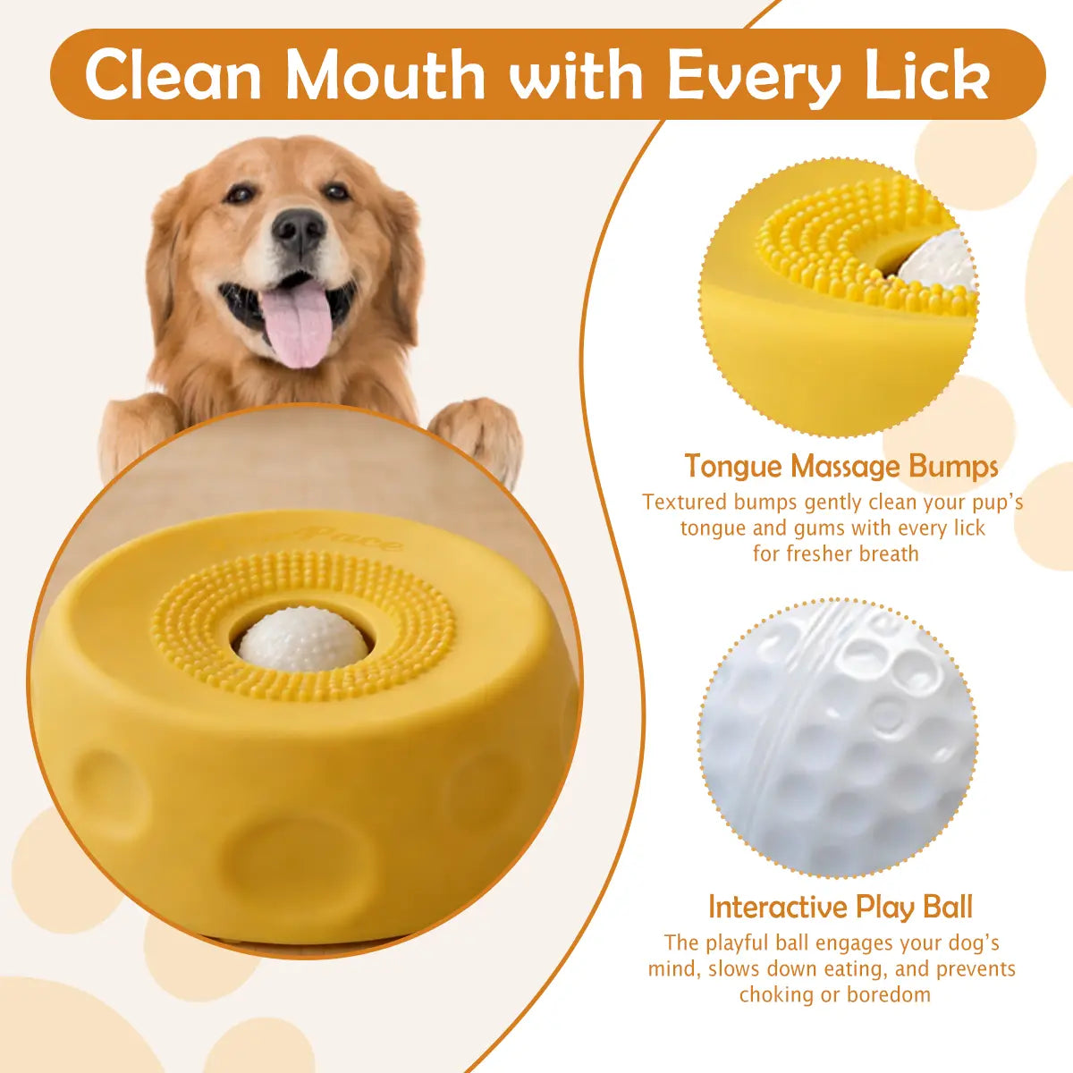 Pawpace Multi-Purpose Dog Bowl - Buy 1 Get 1 Free, Liquid Slow Feeder and Lick Bowl with Ball, Oral Hygiene and Tongue Cleaning, 8 Suction Cups, Mess-Free Liquid Treat Enrichment for Dogs