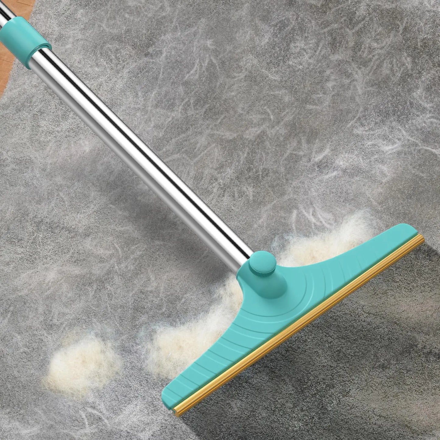 Adjustable Cat Hair Remover and Cleaning Brush with Hanging Ring, Ideal for Carpets and Floors, Perfect Valentine’s Day Gift