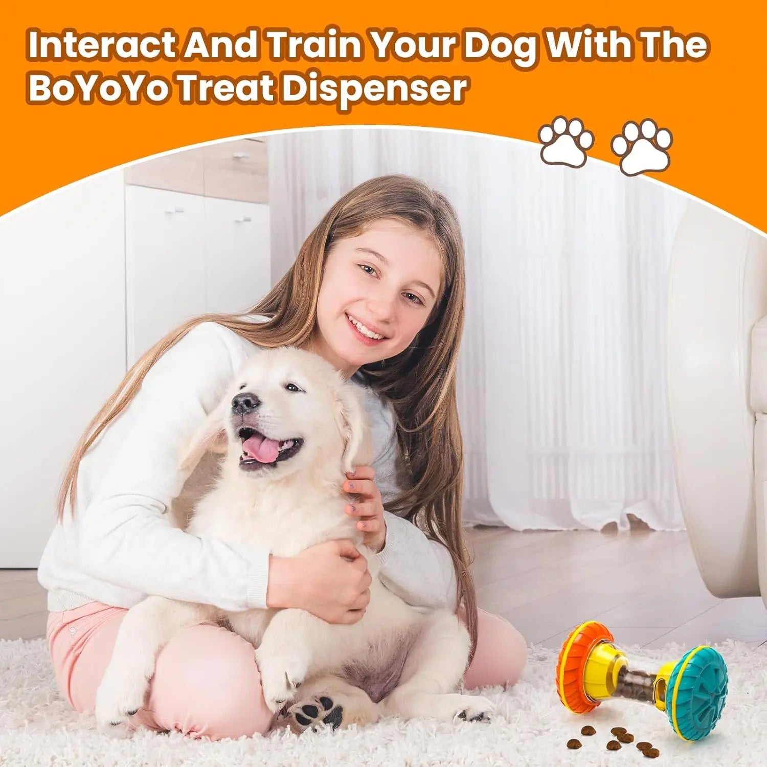 Interactive Dog Puzzle Toy for Mental Stimulation - Treat Dispensing Slow Feeder to Engage and Entertain Dogs