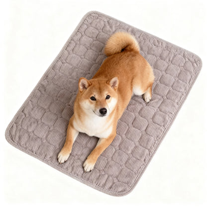 Extra Large Dog Crate Mat - 48" x 36" Washable Corduroy Kennel Mat with Anti-Slip Bottom and Durable Hemming