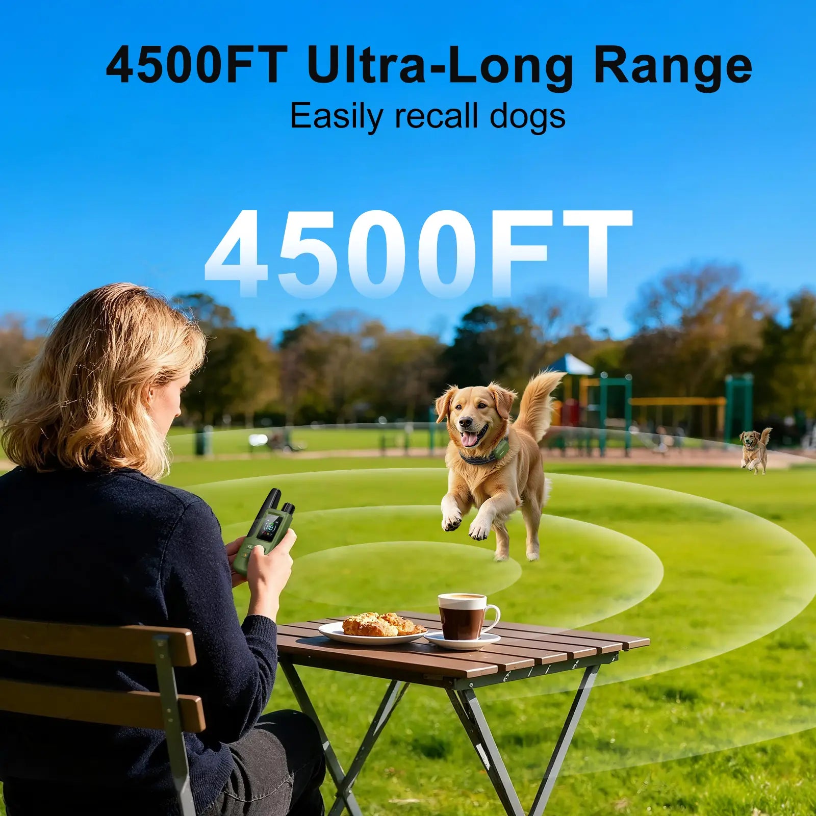 JUGBOW Remote Dog Training Collar - 4500FT Range, IPX8 Waterproof, 4 Training Modes, Rechargeable E-Collar DT61