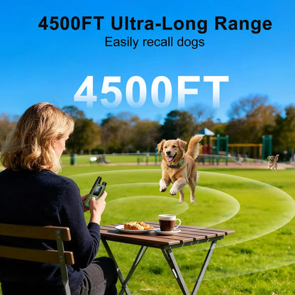 JUGBOW Remote Dog Training Collar - 4500FT Range, IPX8 Waterproof, 4 Training Modes, Rechargeable E-Collar DT61