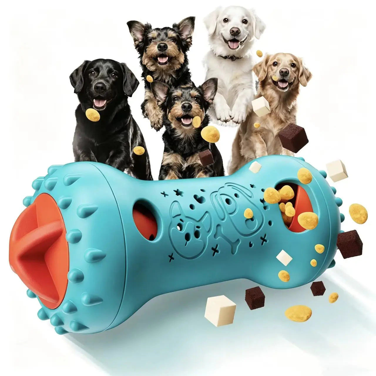 WXAT Interactive Treat Dispensing Puzzle Toy for Dogs - Enrichment and IQ Training for Puppies, Cats, and Dogs