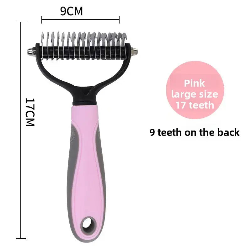 Premium Double-Sided Stainless Steel Pet Comb for Effective Grooming and Hair Removal for Cats and Dogs