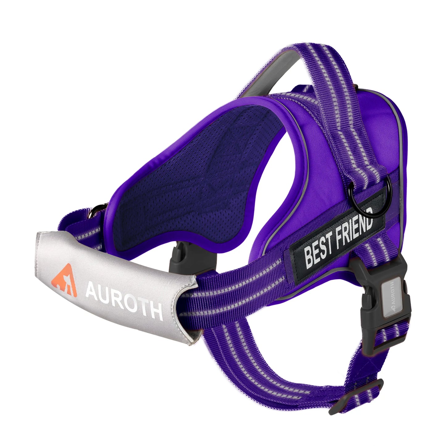 Auroth No-Pull Dog Harness with Soft Padded Vest, Adjustable Reflective Safety Harness for Walking and Training, Suitable for Small, Medium, and Large Dogs