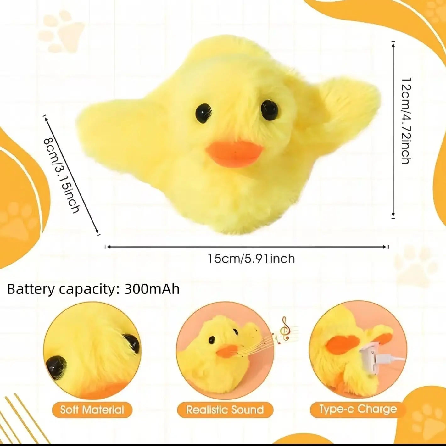 Flapping Duck Electronic Cat Toy