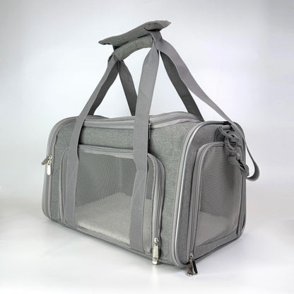 Premium Portable Pet Carrier for Large Cats and Small Dogs, Airline-Approved Soft Travel Case with Breathable Mesh, Foldable Design for Outdoor, Car, and Airplane Use