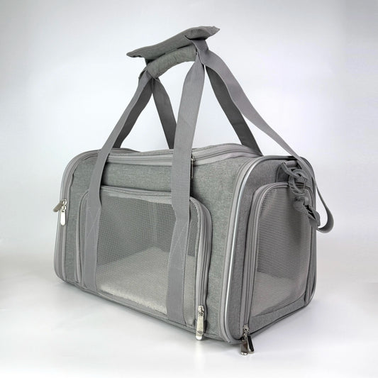 Premium Portable Pet Carrier for Large Cats and Small Dogs, Airline-Approved Soft Travel Case with Breathable Mesh, Foldable Design for Outdoor, Car, and Airplane Use
