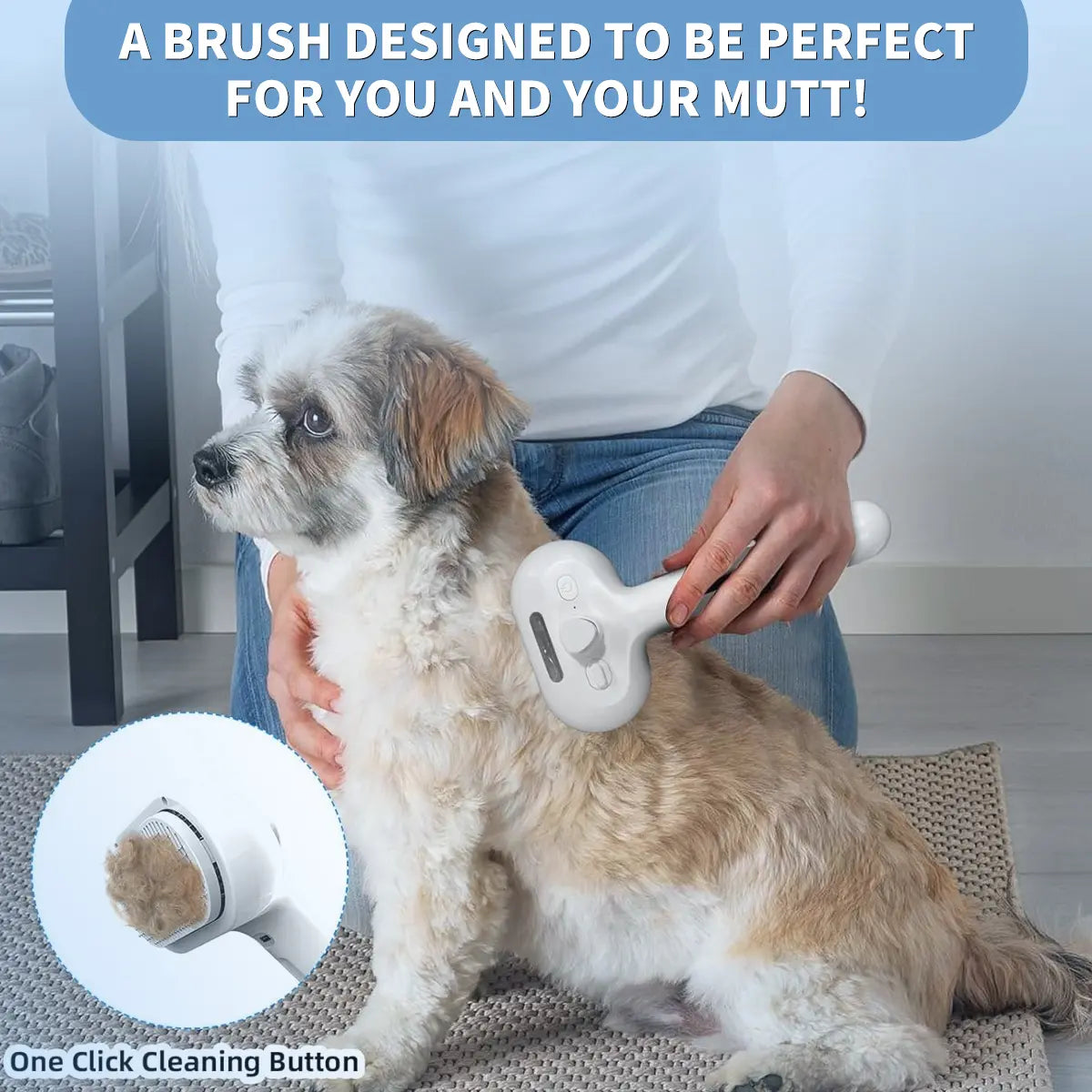 Catpick Pet Spray Hair Removal Comb with Odor Removal Function - Grooming Brush for Cats and Dogs
