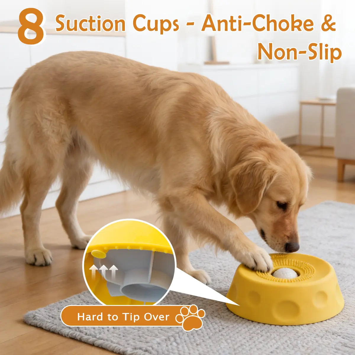 Pawpace Multi-Purpose Dog Bowl - Buy 1 Get 1 Free, Liquid Slow Feeder and Lick Bowl with Ball, Oral Hygiene and Tongue Cleaning, 8 Suction Cups, Mess-Free Liquid Treat Enrichment for Dogs