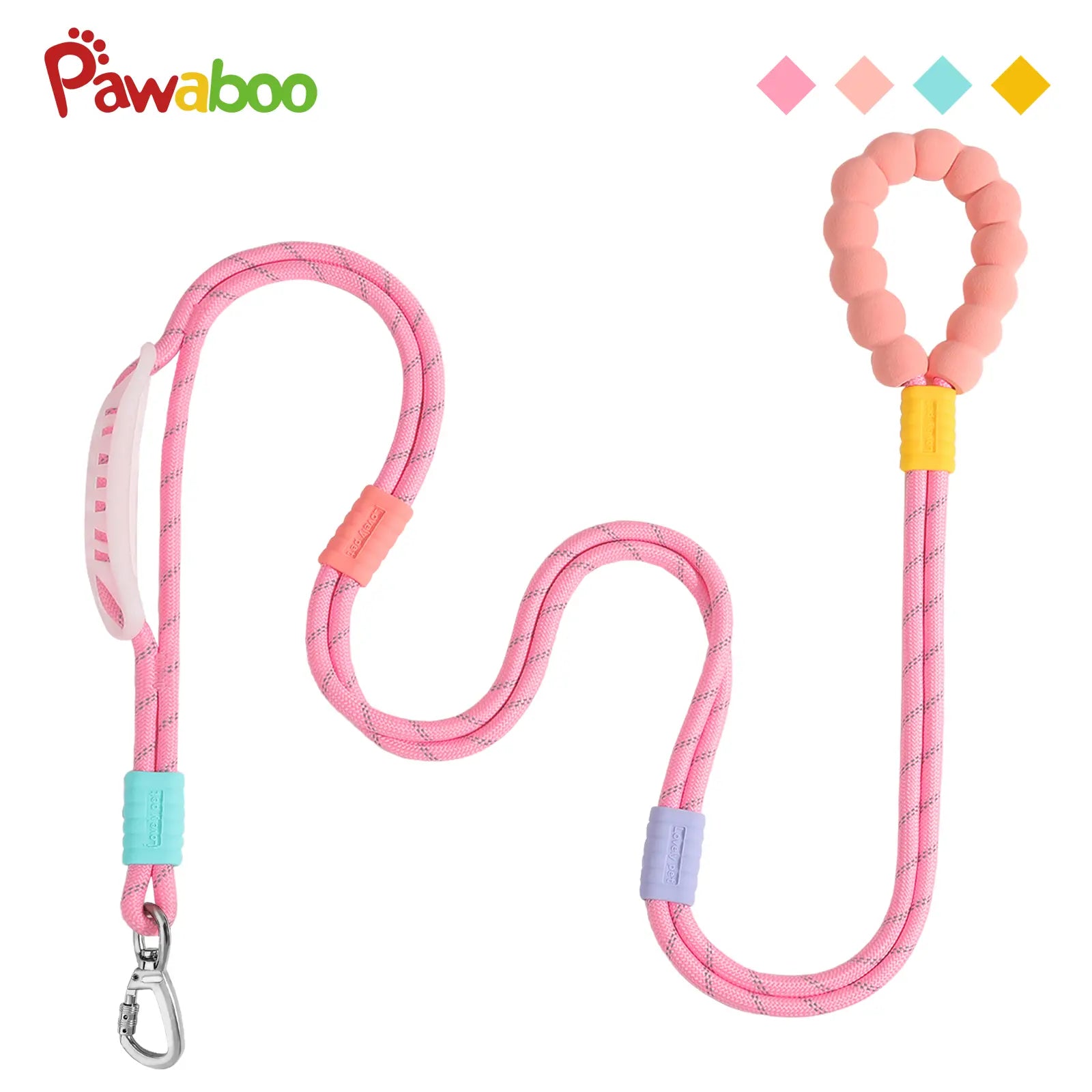 2026 Pawaboo Adjustable Hands-Free Dog Leash with Explosion-Proof Handle and Lockable Metal Clip - Ideal Gift for Dog Owners (66.87'' x 0.39'' x 0.39'')