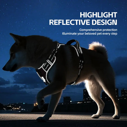 Premium Anti-Pull Dog Harness with Soft Padding, Reflective Design, and Adjustable Fit for Easy On/Off - Perfect for Walking and Training Small, Medium, and Large Dogs