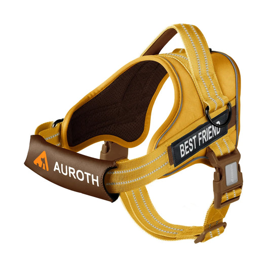 Auroth No-Pull Dog Harness with Soft Padded Vest, Adjustable Reflective Safety Harness for Walking and Training, Suitable for Small, Medium, and Large Dogs