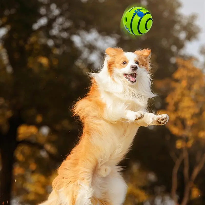 Durable Interactive Dog Toy Ball - Squeaky Wag Ball for Training and Play, Ideal Gift for Pets for Any Occasion