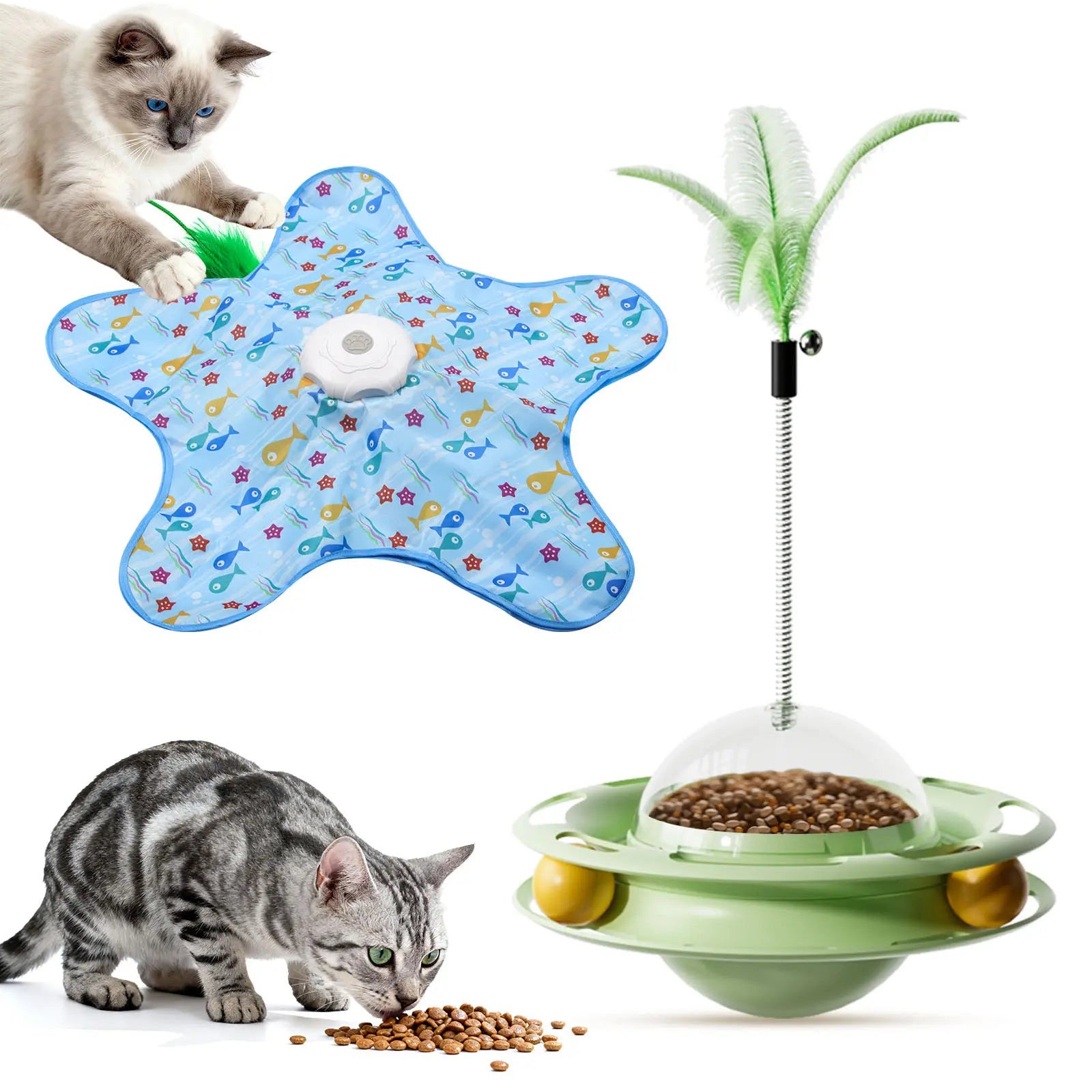 Interactive Rechargeable Feather Hunting Toy for Cats - Automatic Hide and Seek Indoor Exercise & Boredom Relief for All Breeds