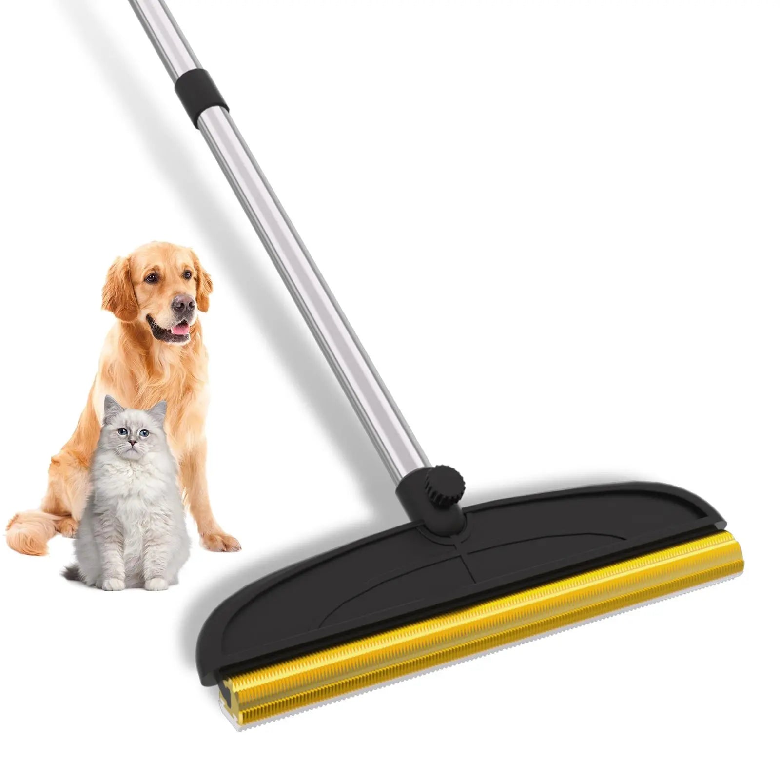 Adjustable Cat Hair Remover and Cleaning Brush with Hanging Ring, Ideal for Carpets and Floors, Perfect Valentine’s Day Gift