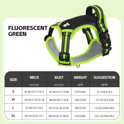 Premium Anti-Pull Dog Harness with Soft Padding, Reflective Design, and Adjustable Fit for Easy On/Off - Perfect for Walking and Training Small, Medium, and Large Dogs