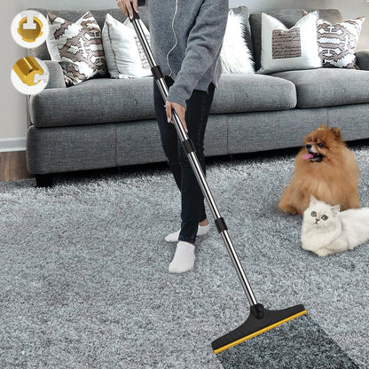 Adjustable Cat Hair Remover and Cleaning Brush with Hanging Ring, Ideal for Carpets and Floors, Perfect Valentine’s Day Gift