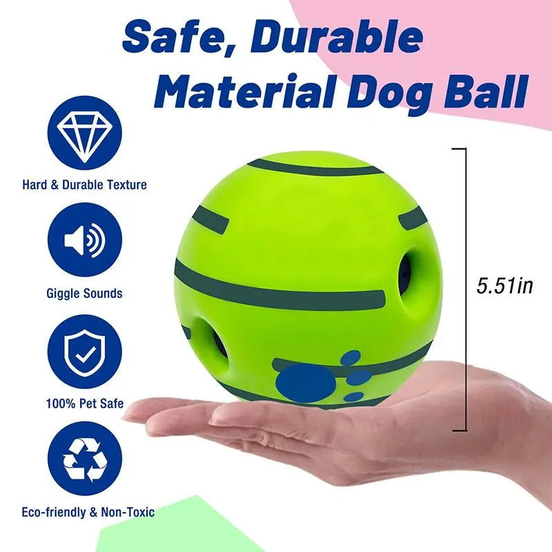 Durable Interactive Dog Toy Ball - Squeaky Wag Ball for Training and Play, Ideal Gift for Pets for Any Occasion
