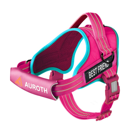 Auroth No-Pull Dog Harness with Soft Padded Vest, Adjustable Reflective Safety Harness for Walking and Training, Suitable for Small, Medium, and Large Dogs