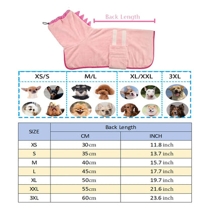 Quick-Dry Dog Bathrobe and Towel Set - Adjustable Microfiber Robe with Drying Gloves for Cold Weather and Beach Grooming