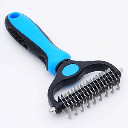 Premium Double-Sided Stainless Steel Pet Comb for Effective Grooming and Hair Removal for Cats and Dogs
