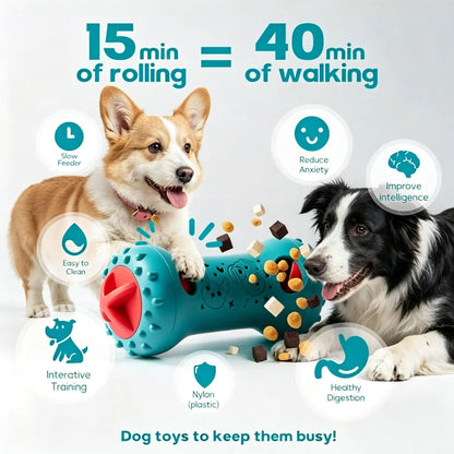 WXAT Interactive Treat Dispensing Puzzle Toy for Dogs - Enrichment and IQ Training for Puppies, Cats, and Dogs