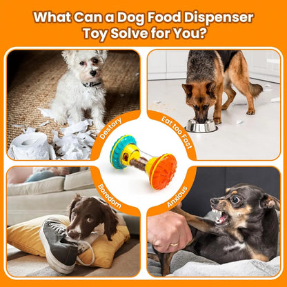 Interactive Dog Puzzle Toy for Mental Stimulation - Treat Dispensing Slow Feeder to Engage and Entertain Dogs