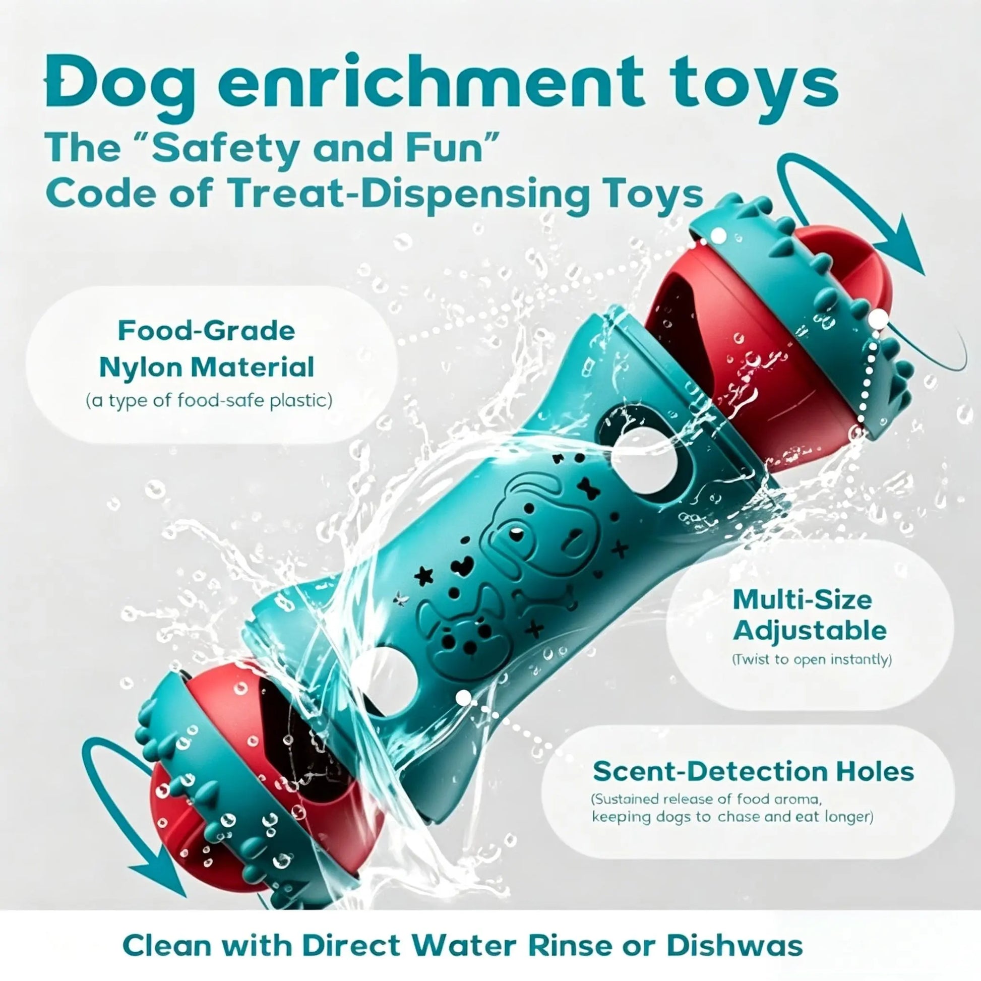 WXAT Interactive Treat Dispensing Puzzle Toy for Dogs - Enrichment and IQ Training for Puppies, Cats, and Dogs