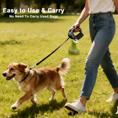 Pet Waste Bag Dispenser - Soft Fabric Zippered Holder for Dog Waste Bags with Leash Attachment - 2-Pack in Purple and Black