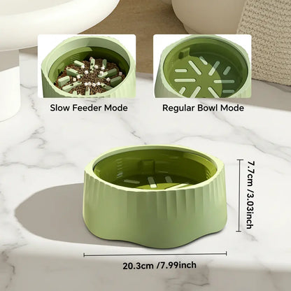 2-in-1 Slow Feeder Dog Bowl - 20.3cm Large Snowflake Maze Puzzle Bowl for Fast Eaters, Features Removable Insert, Dual Feed Modes, Durable Design, Easy to Clean, Promotes Healthy Digestion, Suitable for Cats and Dogs