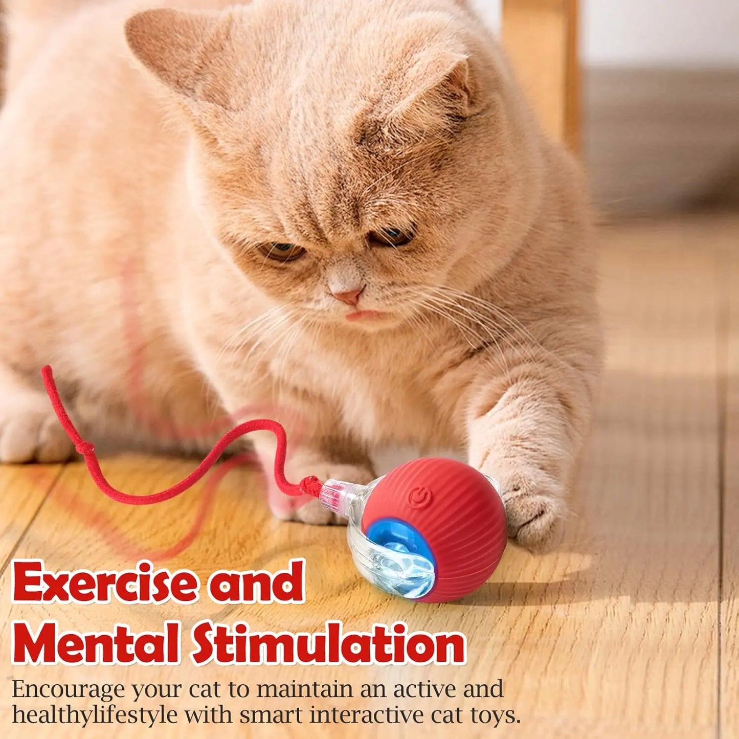 Interactive Electric Cat Toy Ball: Motion-Sensing Rolling Ball for Indoor Cats and Dogs, Promotes Active Play and Engagement, Ideal Pet Gift and Supply.