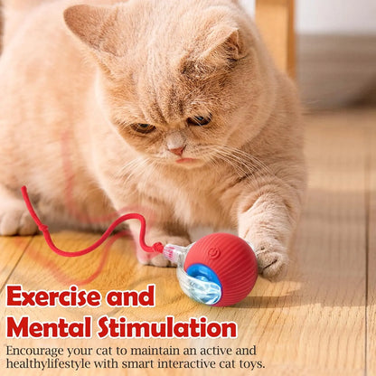 Interactive Electric Cat Toy Ball: Motion-Sensing Rolling Ball for Indoor Cats and Dogs, Promotes Active Play and Engagement, Ideal Pet Gift and Supply.