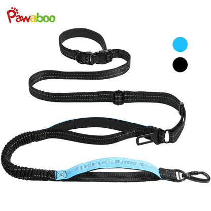 2026 Pawaboo Adjustable Hands-Free Dog Leash with Explosion-Proof Handle and Lockable Metal Clip - Ideal Gift for Dog Owners (66.87'' x 0.39'' x 0.39'')