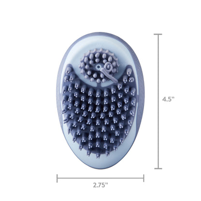 Bathing Palm Dog Brush with Integrated Shampoo Dispenser | Professional Dog Grooming Tool