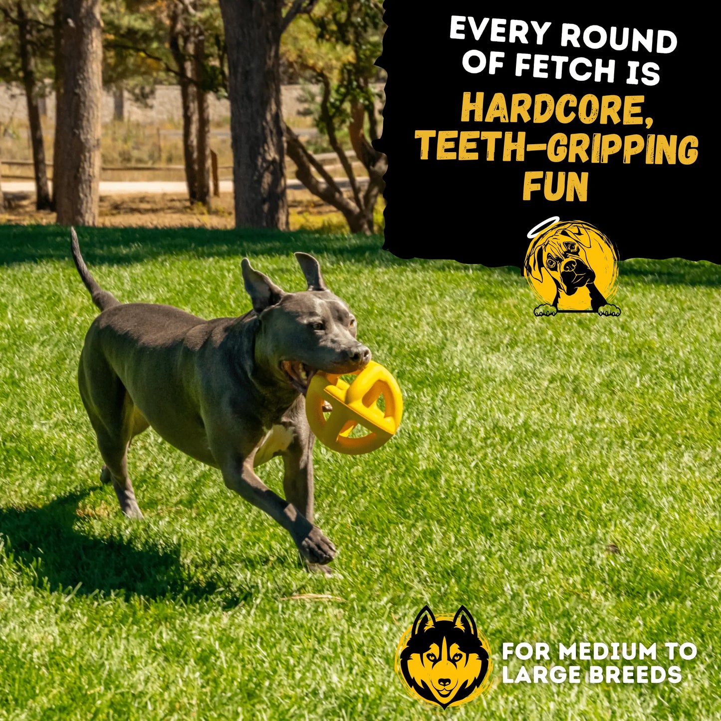 Monster K9 Giant Halo Ball – Extra-Large Indestructible Dog Ball for Powerful Chewers in Large and Extra-Large Breeds