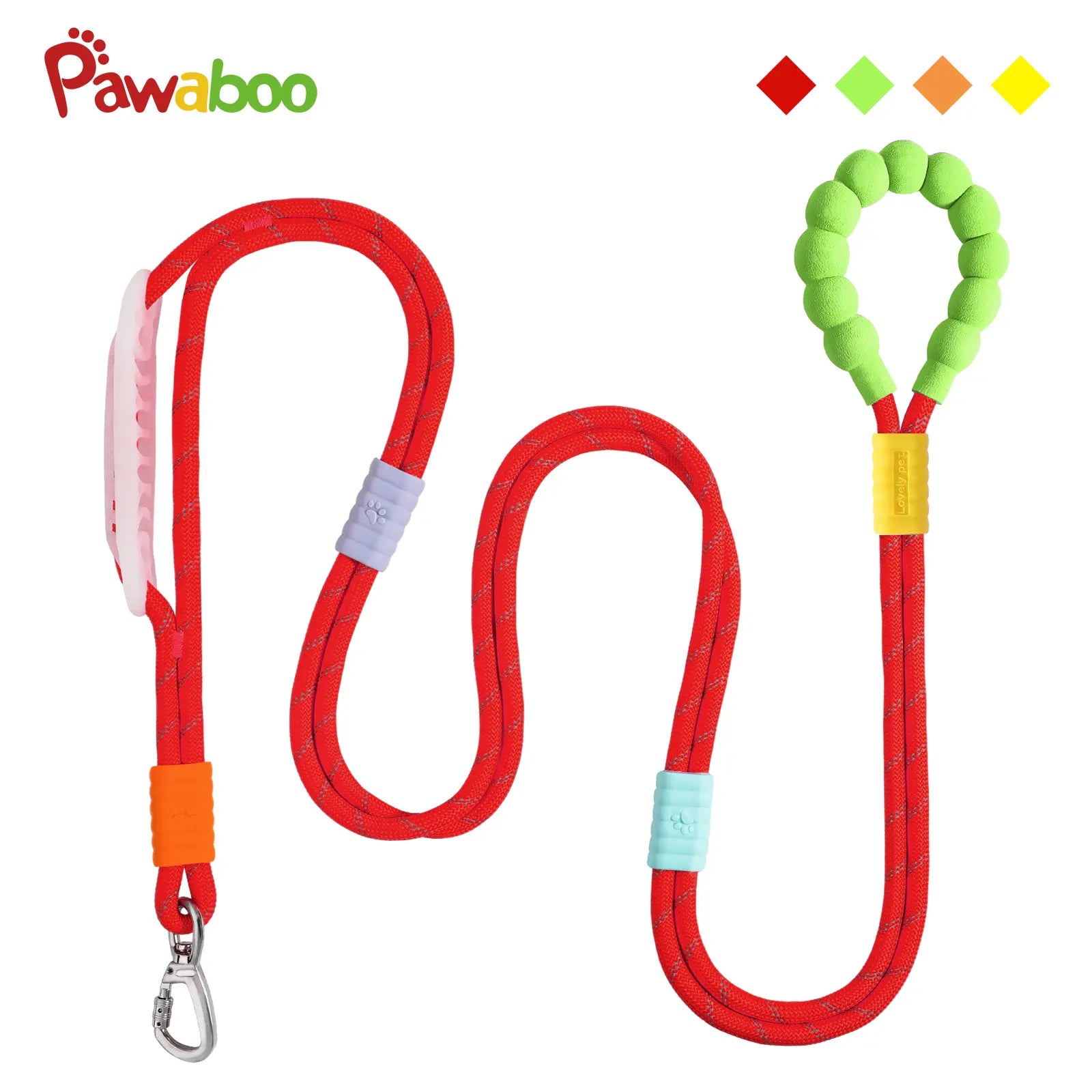 2026 Pawaboo Adjustable Hands-Free Dog Leash with Explosion-Proof Handle and Lockable Metal Clip - Ideal Gift for Dog Owners (66.87'' x 0.39'' x 0.39'')