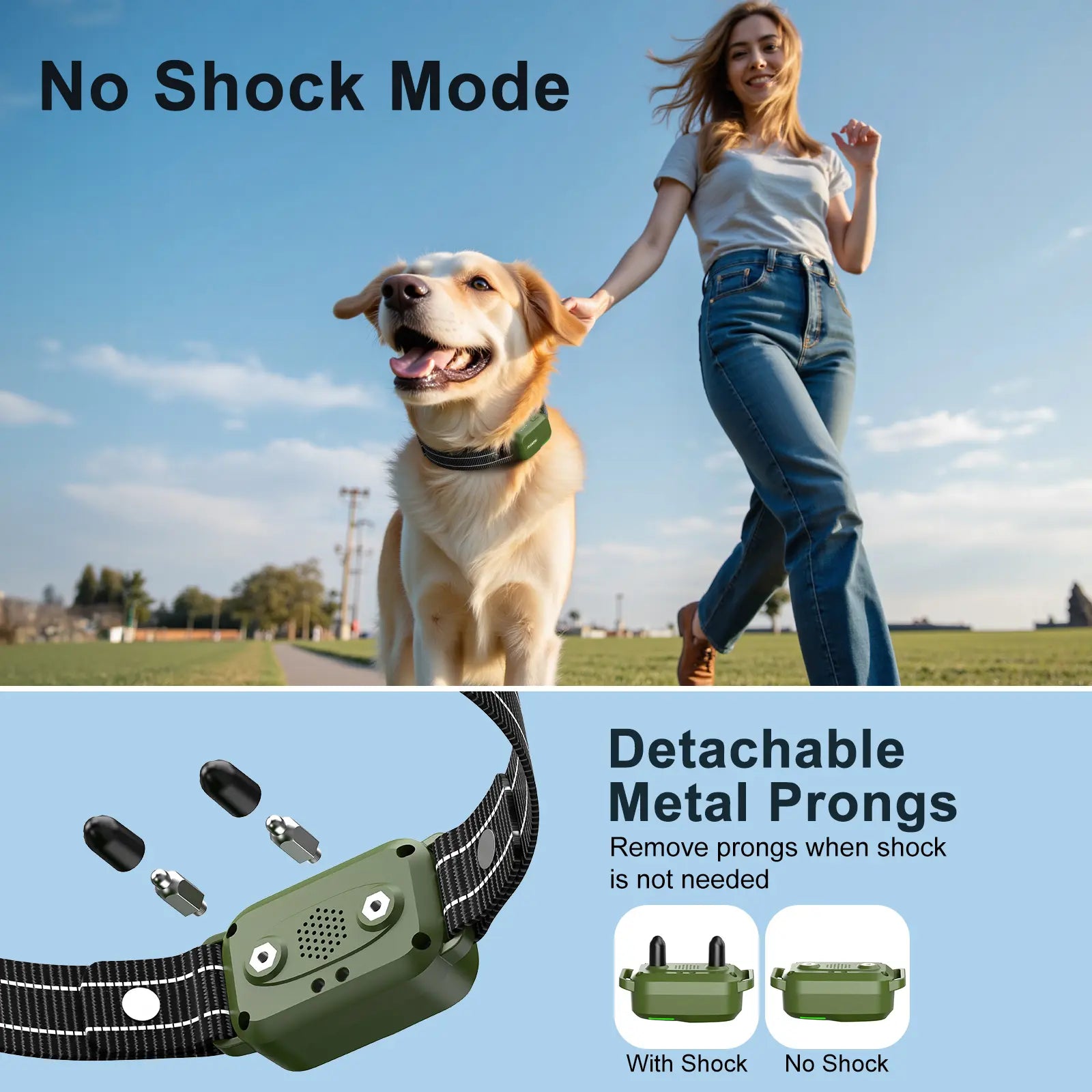 JUGBOW Remote Dog Training Collar - 4500FT Range, IPX8 Waterproof, 4 Training Modes, Rechargeable E-Collar DT61