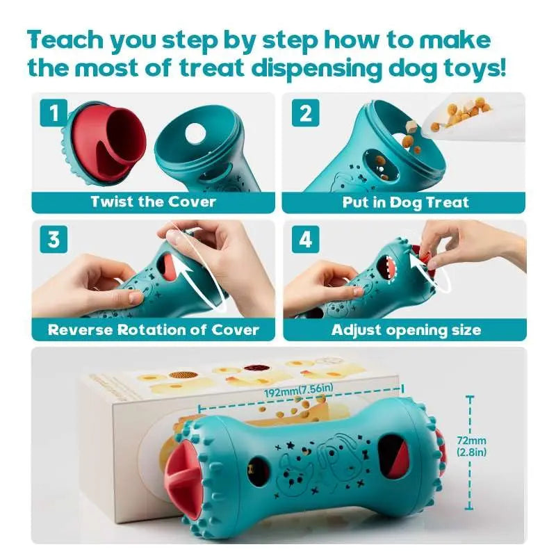 WXAT Interactive Treat Dispensing Puzzle Toy for Dogs - Enrichment and IQ Training for Puppies, Cats, and Dogs