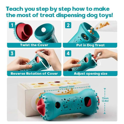 WXAT Interactive Treat Dispensing Puzzle Toy for Dogs - Enrichment and IQ Training for Puppies, Cats, and Dogs