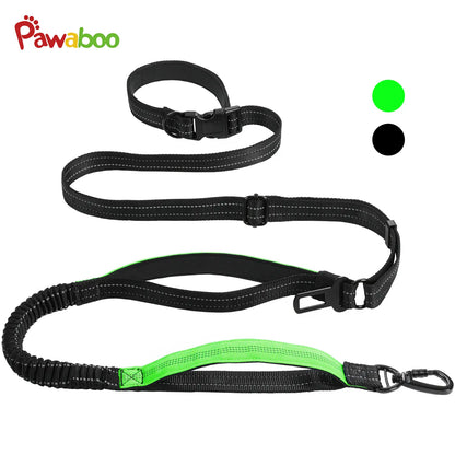 2026 Pawaboo Adjustable Hands-Free Dog Leash with Explosion-Proof Handle and Lockable Metal Clip - Ideal Gift for Dog Owners (66.87'' x 0.39'' x 0.39'')